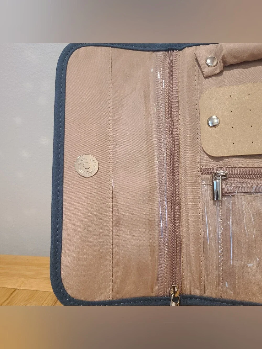 Jewelry Holder Travel Teal Quilted